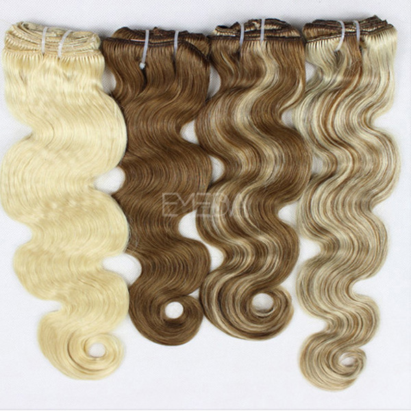  different types of  clip in hair extensions lp124